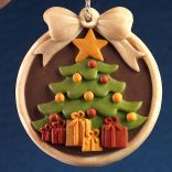 Форма силіконова для шоколадних скульптур «Ялинка з подарунками» Decosil, підвісна, 1 шт.