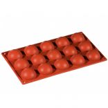 Форма силиконовая для выпечки Semisfera Pavoni FR039 (Ø50, h - 23 мм), 15 ячеек, 1 шт.