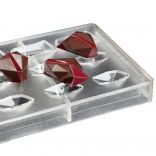 Полікарбонатна форма для шоколадних цукерок «Рубін» Pavoni PC50 (42×21 мм), 21 комірка