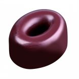 Полікарбонатна форма для шоколадних цукерок «Овальна з отвором» Pavoni PC52 (31×29 мм), 21 комірка