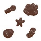 Поліетиленова форма для шоколадних фігур «Морскі фігурки» Martellato (h - 8 мм), 2 шт.