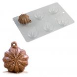 Пластикова форма для шоколадних скульптур «Сфера підвесна зірка» Martellato (Ø60 мм), 2 шт.