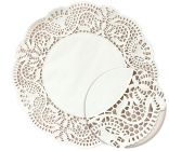 Серветки ажурні CL23 (Ø23 см), білі, 250 шт.