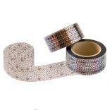 Стрічка бордюрна з друком «Кавові зерна» (ширина - 4,5 см, рулон - 100 м, щільність - 40 мкм), прозора