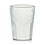 Пластиковий стакан для напоїв з візерунком Polo Plast (400 мл), прозорий, 1 шт.