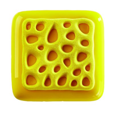 Силіконова форма для декорування десертів Sponge TOP02 (135х135, h - 10 мм), 2 комірки