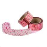 Стрічка бордюрна з друком «Валентинка-3» (ширина - 6 см, рулон - 100 м, щільність - 40 мкм), прозора