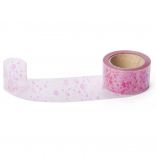 Лента бордюрная с печатью «Валентинка-2» (ширина - 5 см, рулон - 100 м, плотность - 40 мкм), прозрачная