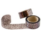 Стрічка бордюрна з друком «Візерунок» (ширина - 7 см, рулон - 100 м, щільність - 40 мкм), прозора