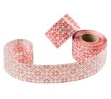 Лента бордюрная с печатью «Вышиванка» (ширина - 7 см, рулон - 100 м, плотность - 40 мкм), прозрачная