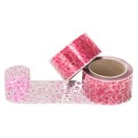 Стрічка бордюрна з друком «Сакура» (ширина - 8 см, рулон - 100 м, щільність - 40 мкм), прозора