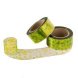 Стрічка бордюрна з друком «Цитрусові» (ширина - 10 см, рулон - 100 м, щільність - 40 мкм), прозора